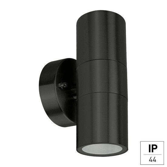 e2 Außenwandleuchte Electra up&down 2-flammig GU10 IP44 Anthrazit Aluminium 16x9cm