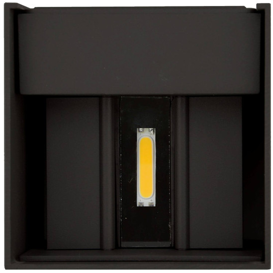 e2 LED Außenwandleuchte Qube up&down 7W CCT warm-/neutral-/tageslichtweiss 3000K/4000K/6000K IP65 Anthrazit Aluminium 10x10cm