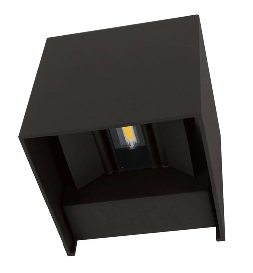 e2 LED Außenwandleuchte Qube up&down 7W CCT warm-/neutral-/tageslichtweiss 3000K/4000K/6000K IP65 Anthrazit Aluminium 10x10cm
