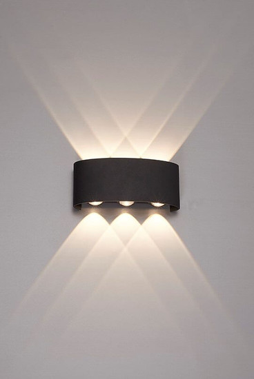 e2 LED Außenwandleuchte Petra up&down 7W CCT warm-/neutralweiss 3000K/4000K/5000K IP54 Anthrazit Aluminium 17x8cm
