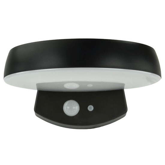 e2 LED Solar-Außenwandleuchte Solaris-1 2W neutralweiss 4000K Bewegungsmelder IP54 Schwarz 17,5x14,5cm