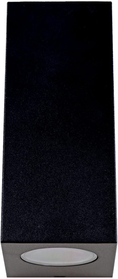 e2 Außenwandleuchte Alcor up&down 2-flammig GU10 IP44 Schwarz 16x9cm
