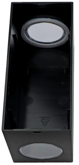 e2 Außenwandleuchte Alcor up&down 2-flammig GU10 IP44 Schwarz 16x9cm