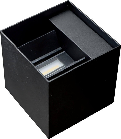 e2 LED Außenwandleuchte Kappa up&down 7W neutralweiss 4000K IP65 Anthrazit Aluminium 10x10cm