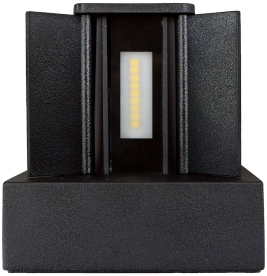 e2 LED Außenwandleuchte Kappa up&down 7W neutralweiss 4000K IP65 Anthrazit Aluminium 10x10cm