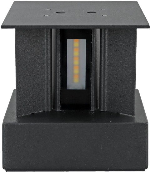 e2 LED Außenwandleuchte Ebla up&down 7W CCT warm-/neutral-/tageslichtweiss 3000K/4000K/6000K IP65 Anthrazit Aluminium 13,5x12cm