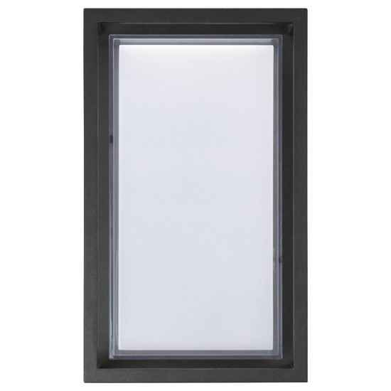 e2 LED Außenwandleuchte Merga 12W CCT warm-/neutral-/tageslichtweiss 3000K/4000K/6000K IP54 Anthrazit Aluminium 24x14,5cm