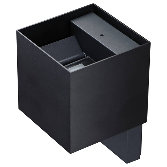 e2 LED Außenwandleuchte Qube up&down 7W CCT warm-/neutral-/tageslichtweiss 3000K/4000K/6000K Bewegungsmelder IP65 Anthrazit Aluminium 15x10cm