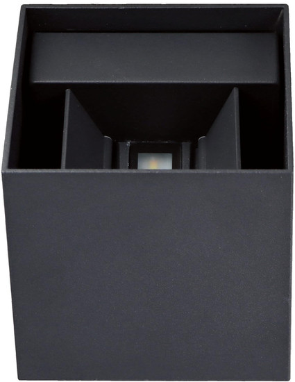 e2 LED Außenwandleuchte Big Qube up&down 20W CCT warm-/neutral-/tageslichtweiss 3000K/4000K/6000K IP65 Anthrazit Aluminium 12x12cm