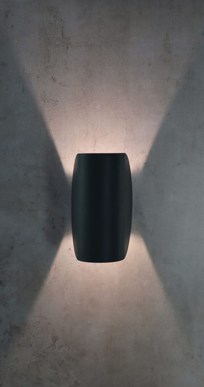 e2 LED Außenwandleuchte Nina 350° up&down 12W CCT warm-/neutral-/tageslichtweiss 3000K/4000K/6000K IP65 Anthrazit Aluminium 20x14cm
