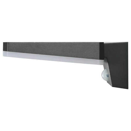 e2 LED Solar-Außenwandleuchte Sika 4,4W neutralweiss 4000K Bewegungsmelder IP54 Anthrazit Aluminium 17x13,5cm