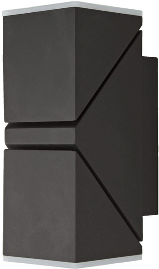e2 LED Außenwandleuchte Lyra up&down 12W CCT warm-/neutral-/tageslichtweiss 3000K/4000K/6000K IP65 Anthrazit Aluminium 16x8cm