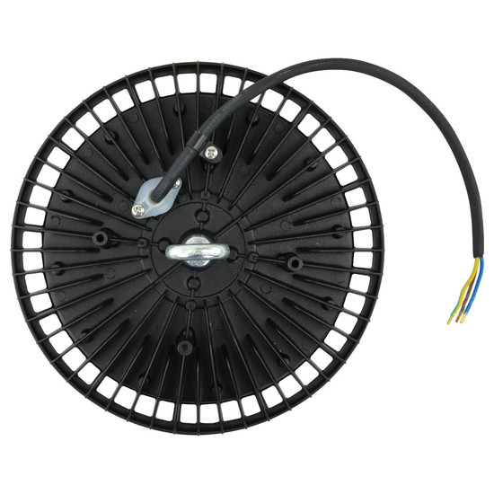 e2 LED Hallenleuchte, Hallenstrahler Slim 100W tageslichtweiss 6500K IP65 Schwarz Aluminium Ø23cm