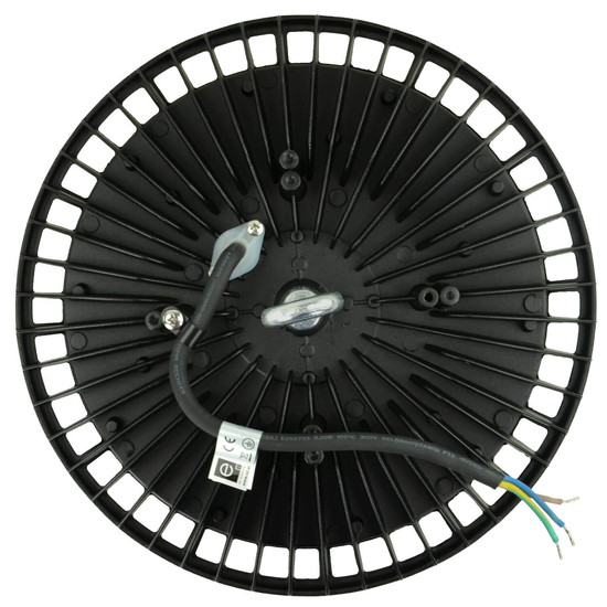 e2 LED Hallenleuchte, Hallenstrahler Slim 150W tageslichtweiss 6500K IP65 Schwarz Aluminium Ø28cm