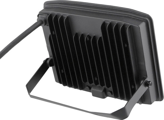 e2 LED Strahler, Fluter 50W tageslichtweiss 6000K IP65 Schwarz Aluminium 18x15,5cm
