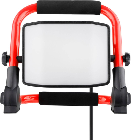 e2 LED Baustellenstrahler, Fluter 30W tageslichtweiss 6000K IP65 Rot Aluminium 21x20cm