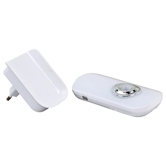 e2 LED Nachtlicht NL1 mit Taschenlampe 0,8W CCT warm-/tageslichtweiss 3000K/6500K Bewegungsmelder Akku Weiß 11x8cm