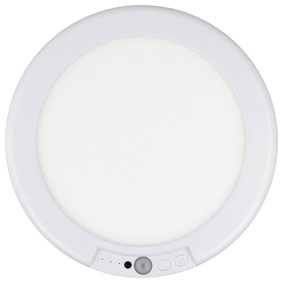 e2 LED Akku-Leuchte BL1 3W CCT warm-/neutral-/tageslichtweiss 3000K/4000K/6500K Bewegungsmelder Fernbedienung Akku Weiß Ø19cm