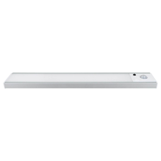 e2 LED Akku-Leuchte BL2 1,5W CCT warm-/neutral-/tageslichtweiss 3000K/4000K/6500K Bewegungsmelder Fernbedienung Akku Weiß Aluminium 37x4cm