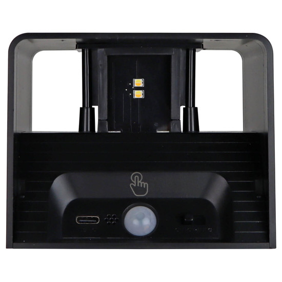 e2 LED Akku-Leuchte BL3 1,8W CCT warm-/neutral-/tageslichtweiss 3000K/4000K/6500K Bewegungsmelder Fernbedienung Akku Schwarz 10x8cm