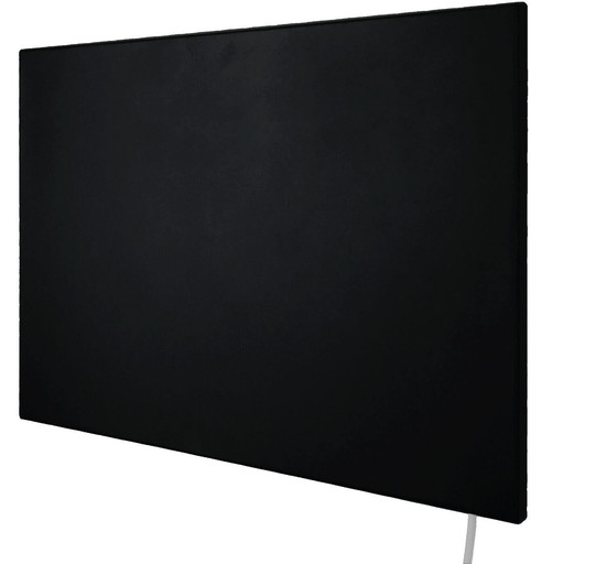 e2 Infrarotheizungen, Infrarot-Heizpaneel Design 600W IP54 Schwarz 100x59,5cm