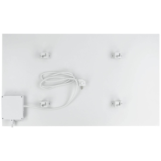 e2 Infrarotheizungen, Infrarot-Heizpaneel Smart & Easy Crystal M 500W Fernbedienung App-Steuerung WiFi IP44 Weiß 85x50cm
