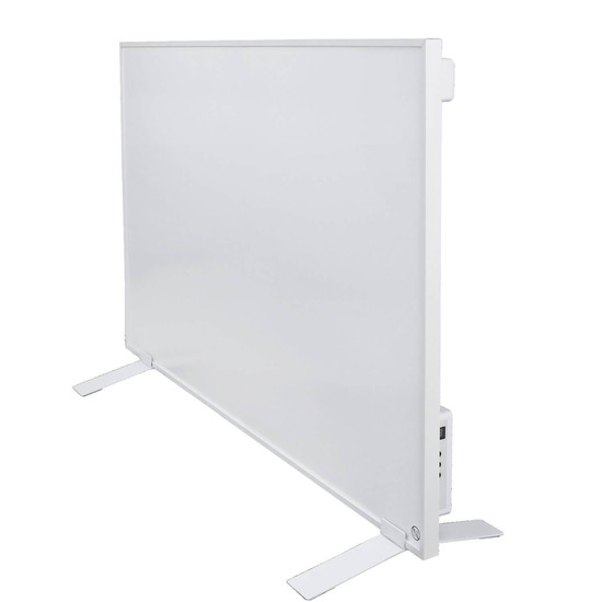 e2 Infrarotheizungen, Infrarot-Heizpaneel Complete Frame M 700W Thermostat Fernbedienung IP44 Weiß 100x60cm