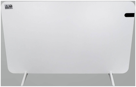 e2 Infrarotheizungen, Infrarot-Heizpaneel Alea L 650W Thermostat Fernbedienung IP44 Weiß 100x60cm