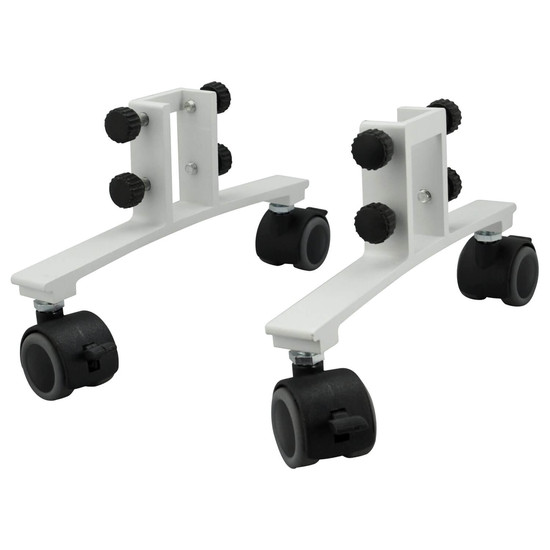 e2 Infrarotheizungen Zubehör, Standfüße mit Rollen für IR-Heizpaneele INFRAe² Weiß 20x11cm