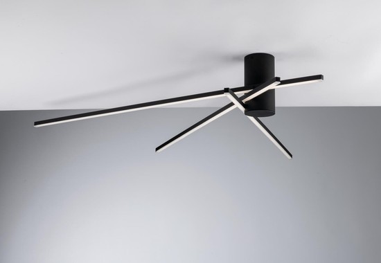 LUCE Design Shanghai LED Wandleuchte 3fach Neutralweiss 27W schwarz