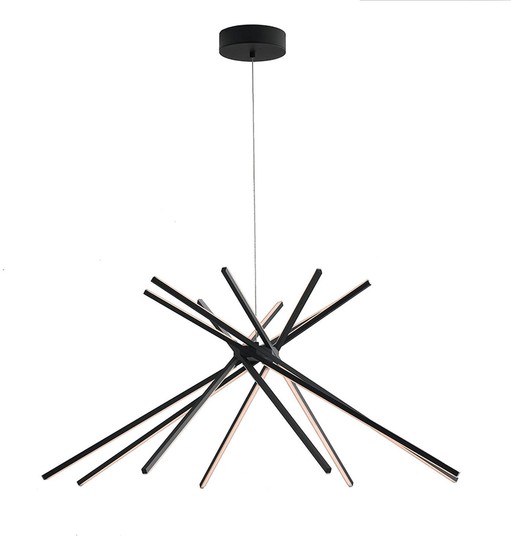 LUCE Design Shanghai LED Pendelleuchte 8fach Neutralweiss 50W schwarz