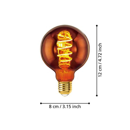 Eglo 110091 LED E27 Leuchtmittel 1x4W Ø80mm warmweiss dimmbar