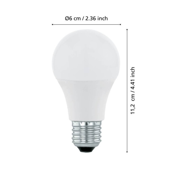 Eglo 110175 LED E27 Leuchtmittel 1x8W Ø60mm 3-step dimming warmweiss dimmbar
