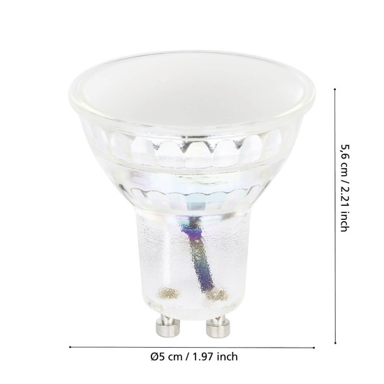 Eglo LED Spot, Strahler-Lampe GU10 2,5W 450lm warmweiss 3000K Klar höchste Effizienzklasse A 110334