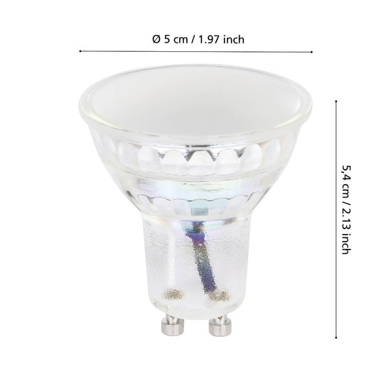 Eglo LED Strahler, Spot-Lampe Smart GU10 dimmbar 4,9W 420lm RGB CCT warm-/tageslichtweiss 2700-6500K Zigbee 110421