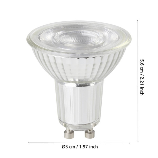 Eglo LED Spot, Strahler-Lampe GU10 dimmbar 6W 850lm neutralweiss 4000K Satiniert 110436