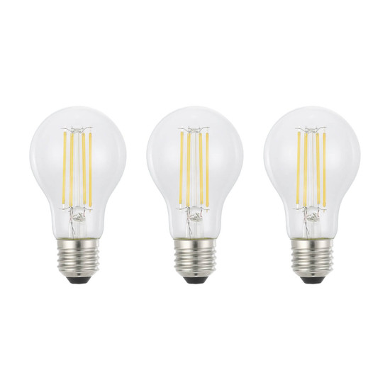 Eglo LED Lampe E27 A60 6,5W 806lm warmweiss 2700K Klar 3er Pack 117607