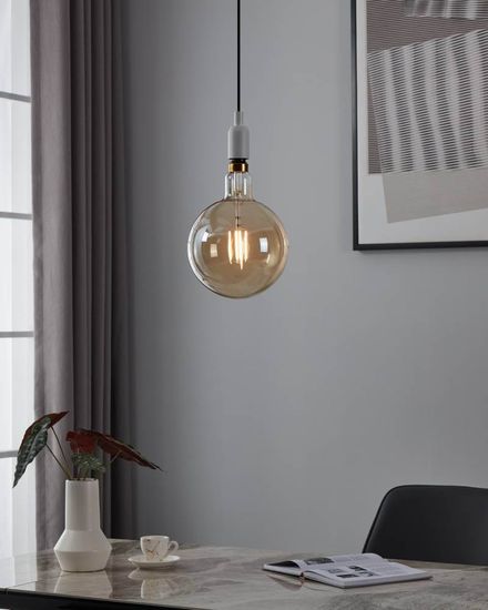 EGLO Vintage Spezial E27 LED große Globe Lampe G200 4W 2200K extra-warmweiss dimmbar