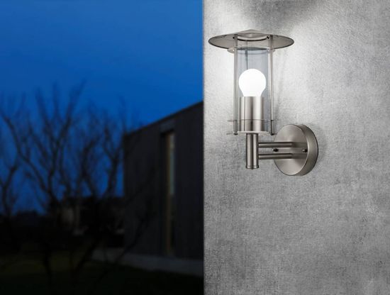 Eglo 30184 LISIO E27 Außen-Wand-/Deckenleuchte Edelstahl IP44