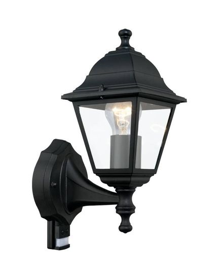 Eglo 31317 BELFORT 1 E27 Außen-Wand-/Deckenleuchte Sensor Schwarz Weiss IP44