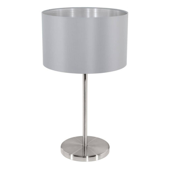 Eglo Tischleuchte Maserlo E27 42cm grau-silber 31628