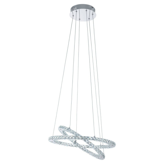 Eglo 31667 Varrazo LED Pendelleuchte 30W 2-Kreise-Design Chrom