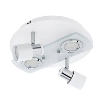 Eglo 32002 Pawedo 1 LED Wand-/Deckenleuchte 4x3W Rund Glas Weiss