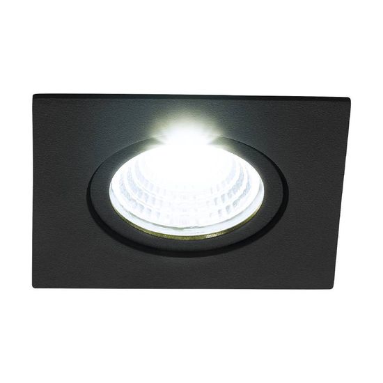 Eglo 33394 SALICETO LED Spotleuchte 6W 88x88mm Schwarz Klar Weiss neutralweiss dimmbar