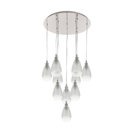 EGLO 39503 SIRACUSA Hängeleuchte klar 10xE27