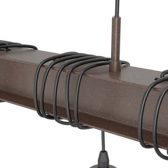 Eglo 43523 TOWNSHEND 4 E27 4-fach Hängeleuchte 700x140mm Braun Schwarz