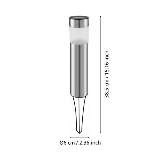 Eglo 48494 Z_SOLAR LED 6-fach Gartenleuchte 6x0,06W Ø60mm Edelstahl Weiss