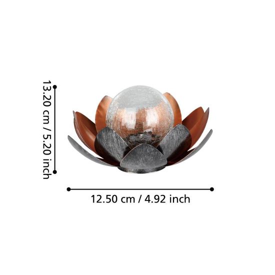 Eglo 48931 SOLAR LED Außen-Gartenleuchte 1x0,06W Ø200mm Brüniert IP44