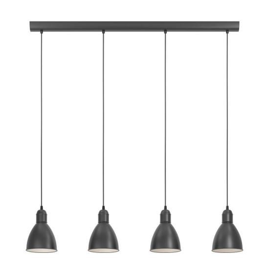 Eglo 49466 PRIDDY E27 4-fach Hängeleuchte 975x155mm Schwarz Weiss