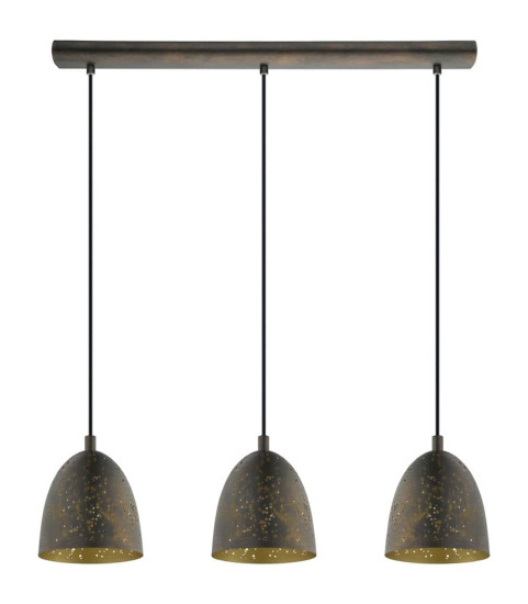 Eglo 49871 Safi Hängeleuchte 3x E27 braun gold